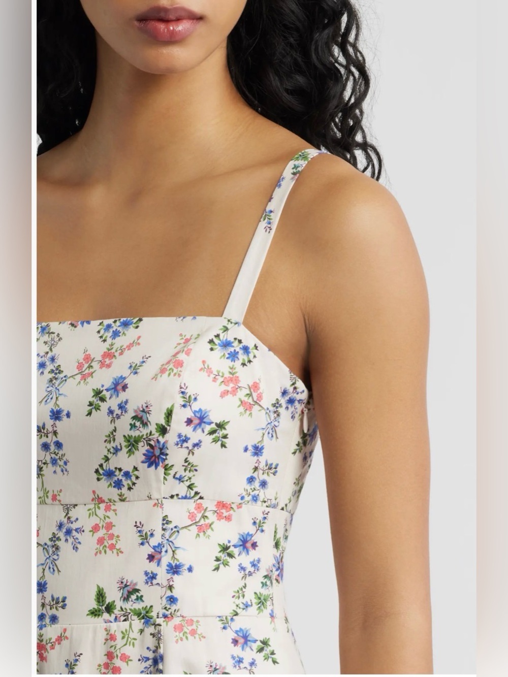 NWT Hill House Home The Margot Midi Dress Scallop Bow Chintz Pink XS - Picture 2 of 10